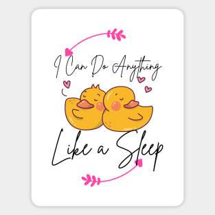 Funny cute sleeping ducks Magnet